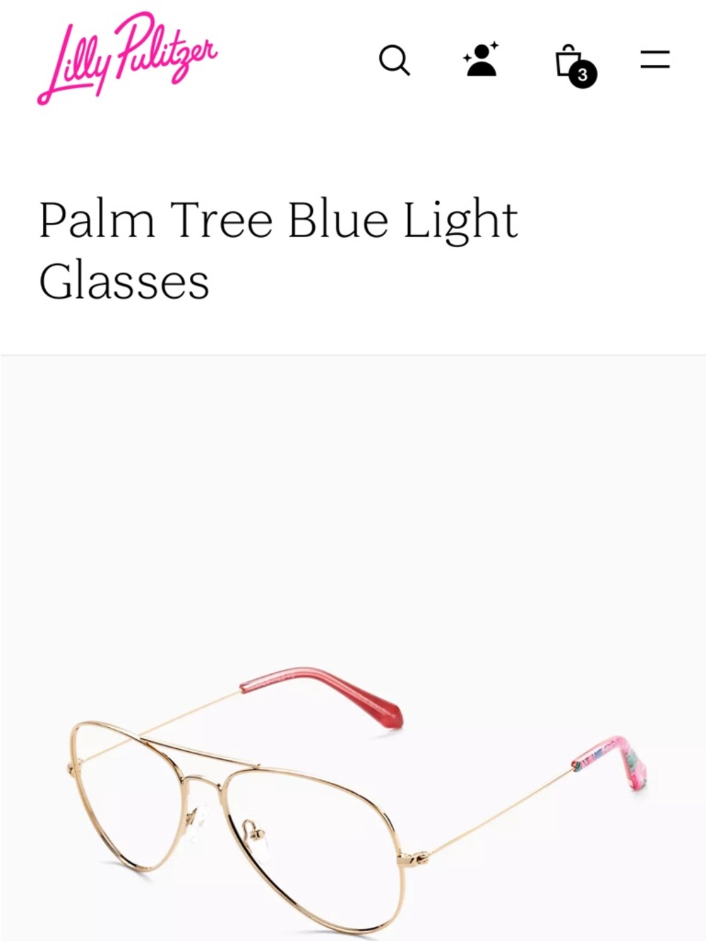 brand new Lilly pulitzer blue light tropical glasses, work safely and look great - Picture 2 of 2